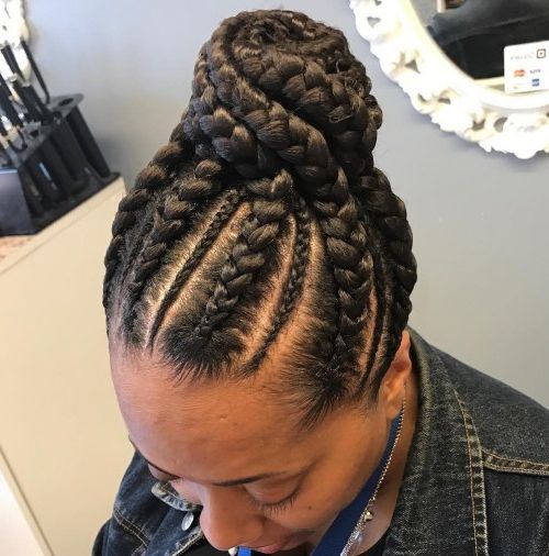66 Of The Best Looking Black Braided Hairstyles For 2019 Intended For Newest Cornrow Fishtail Side Braided Hairstyles (View 11 of 25)