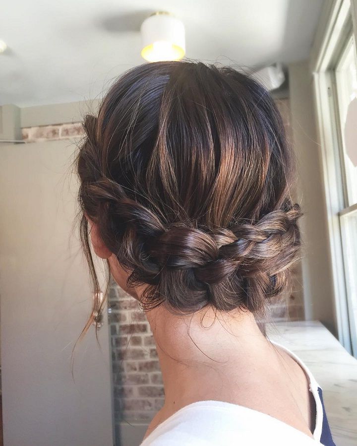 Beautiful Crown Braid Updo Wedding Hairstyle For Romantic Throughout Most Recently Crowned Braid Crown Hairstyles (View 2 of 25)