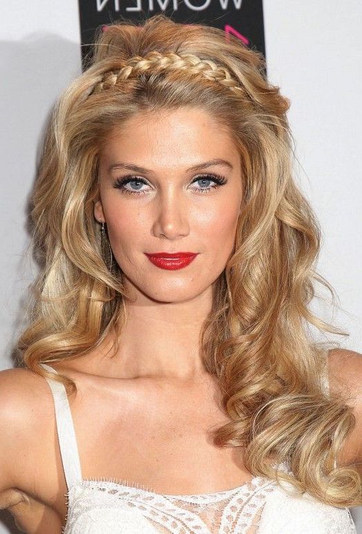 Beauty Queen Blonde Loose Spirals & Braided Tiara : Delta With Most Popular Loose Spiral Braided Hairstyles (View 1 of 25)