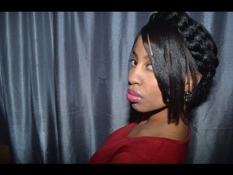 Beyoncé Inspired Halo Braid With Bangs! (for Those With Short Hair) For Current Halo Braided Hairstyles With Bangs (View 7 of 25)