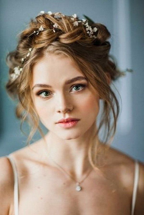 Boho Milkmaid Braids Wedding Hairstyles With Flower Crown Throughout Most Recent Milkmaid Crown Braided Hairstyles (View 24 of 25)