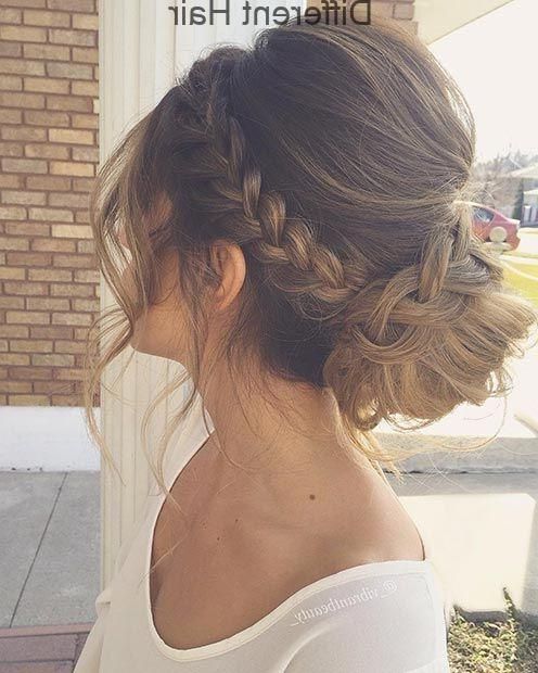 Braid In A Low Bun Updo Hairstyle For Prom If You Want To Within Low Braided Bun Updo Hairstyles (View 17 of 25)