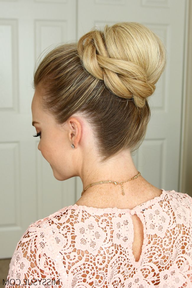 Braid Wrapped High Bun | Hair Inspiration | Long Hair Styles For Most Recently Braid Wrapped High Bun Hairstyles (View 9 of 25)