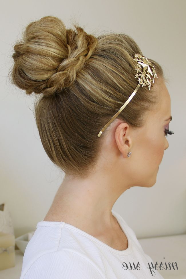 Braid Wrapped High Bun Intended For Current Braid Wrapped High Bun Hairstyles (View 4 of 25)