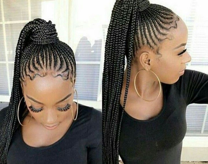 Braided Ponytail | Hairstyles In 2019 | Braided Ponytail Pertaining To Cornrow Braids Hairstyles With Ponytail (View 4 of 25)