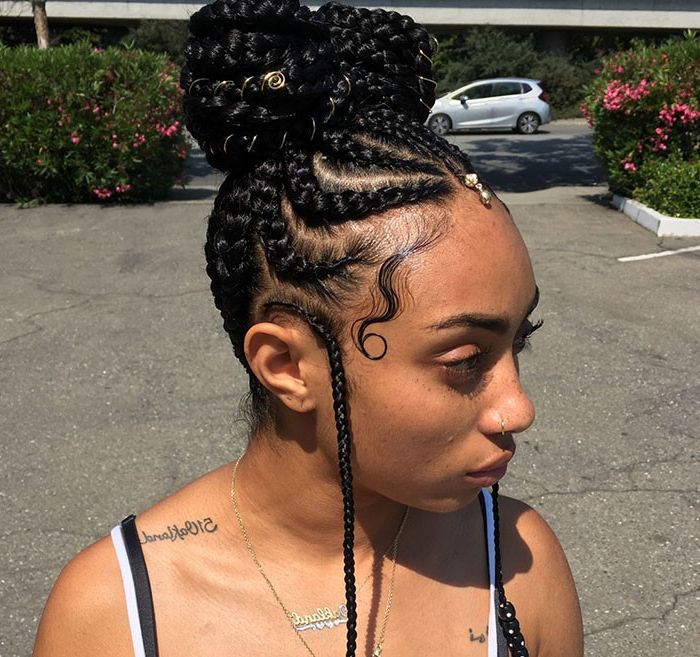 Braided Updos For Every Occasion | Naturallycurly For Current Cornrow Braided Bun Hairstyles (View 17 of 25)