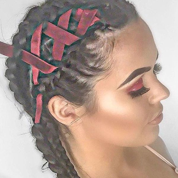 Corset Braids Are Blowing Up Instagram | Allure In Recent Corset Braided Hairstyles (View 12 of 25)