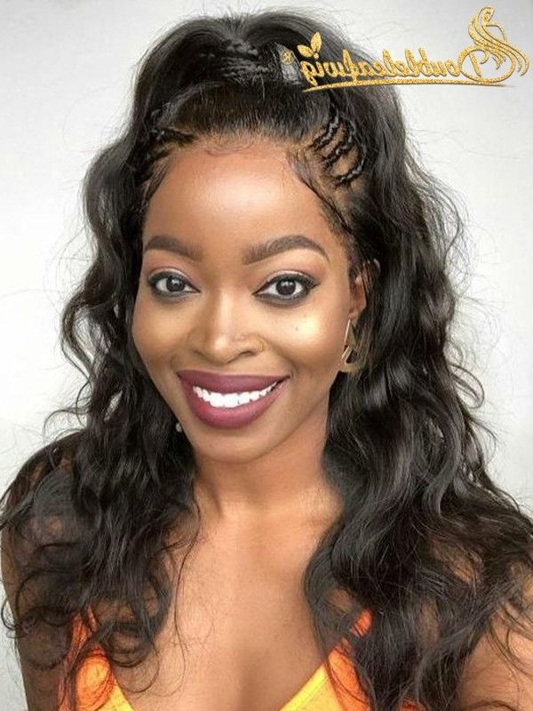 Doubleleafwig Body Natural Wave Virgin Hair 360 Lace Frontal In Natural High Ponytail Updo Hairstyles (View 25 of 25)