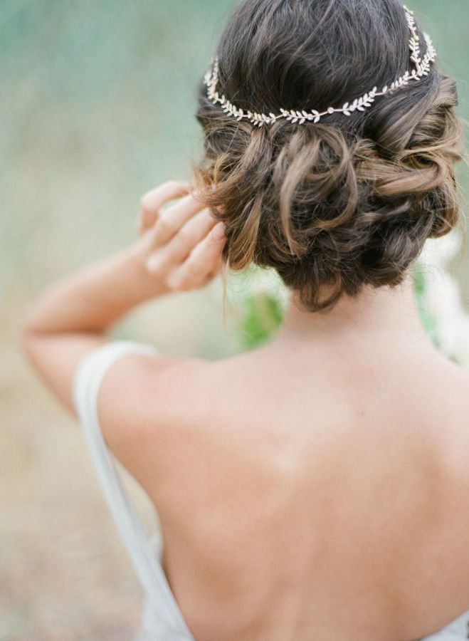 Ethereal Greek Goddess Inspired Wedding Editorial | Bridal Inside Ethereal Updo Hairstyles With Headband (View 1 of 25)