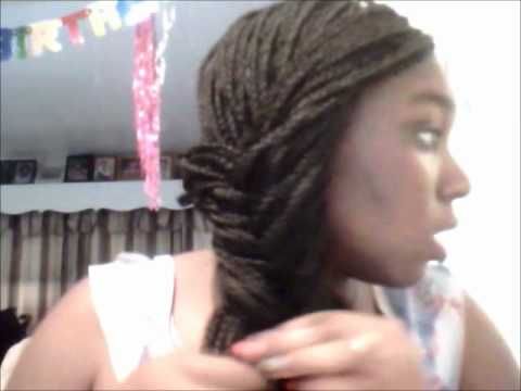 Fishtail Braid With Box Braids Tutorial Pertaining To Most Current Micro Braids In Side Fishtail Braid (View 20 of 25)