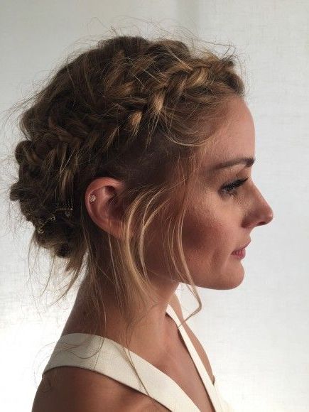 Get The Look: Olivia's Braided Up Do | Hair (not For Wedding With Regard To Recent Messy Crown Braided Hairstyles (View 1 of 25)