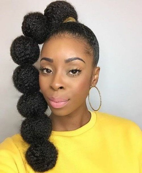Gorgeous High Ponytail Hairstyles For Black Women With Regard To Natural High Ponytail Updo Hairstyles (View 1 of 25)