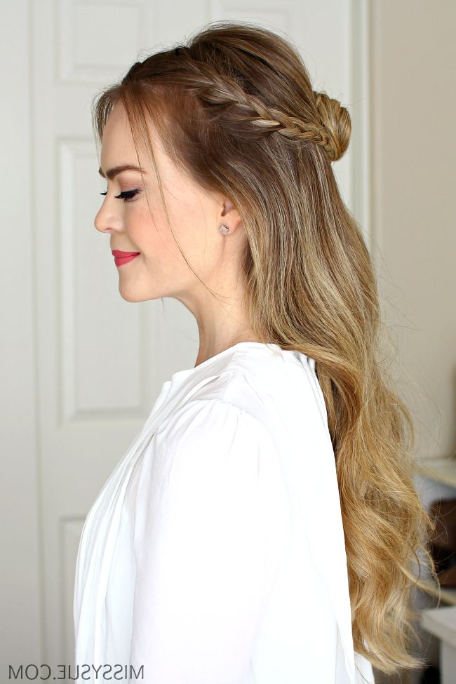 Half Up Braid Wrapped Bun | Missy Sue For Mini Braided Buns Updo Hairstyles (Photo 18 of 25)