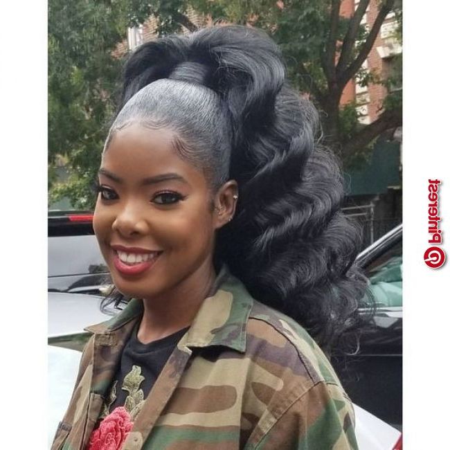 High Wavy Ponytail On Natural Hair African American Girls In Natural High Ponytail Updo Hairstyles (View 10 of 25)