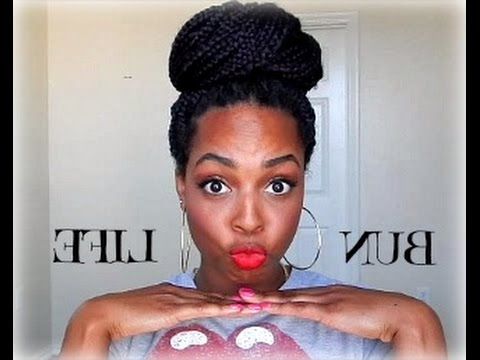 How To | Easy High Bun With Long Box Braids Pertaining To Most Popular Box Braids Bun Hairstyles (View 25 of 25)