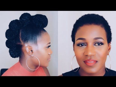 How To | Faux Hawk Updo On Short Natural Hair – Youtube With Regard To Twisted Faux Hawk Updo Hairstyles (View 17 of 25)