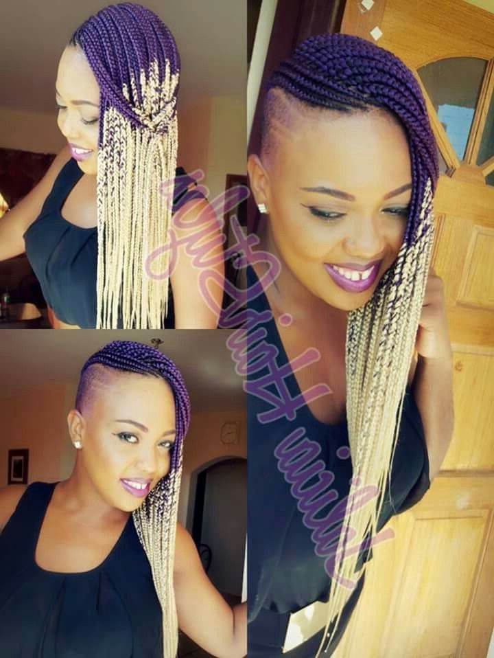 Pin On Natural Hair Within Current Shaved Platinum Hairstyles With Micro Braids (View 19 of 25)