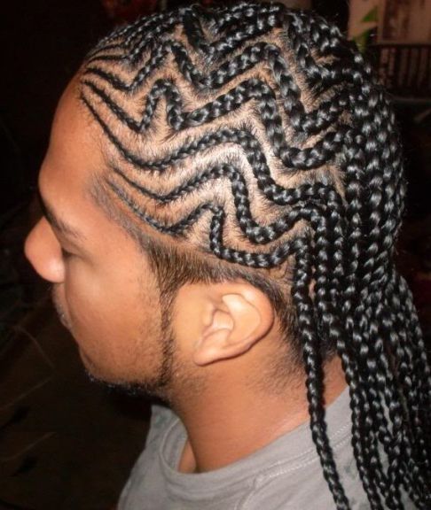 Simple Traditional Zig Zag Braids For Men – Askhairstyles For Zig Zag Ponytail Updo Hairstyles (View 21 of 25)