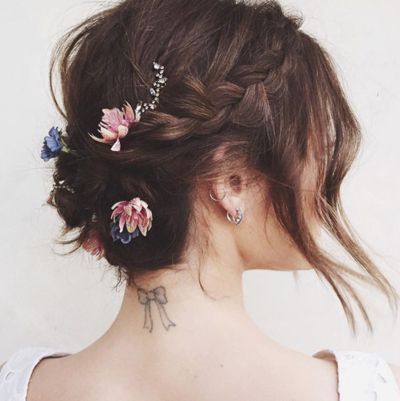 The 20 Best Updos For Short Hair | Glamour With Regard To Multi Braid Updo Hairstyles (View 13 of 25)