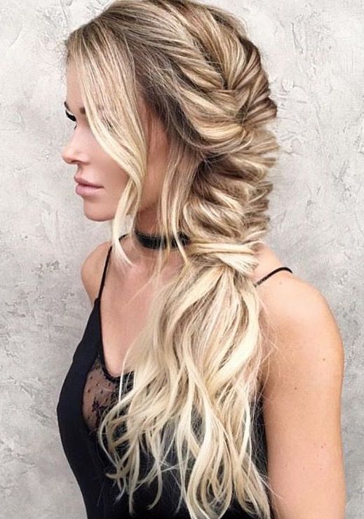 Tight Side Fishtail Braid | B R A I D S In 2019 | Bohemian Intended For Current Messy Side Fishtail Braided Hairstyles (View 1 of 25)