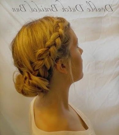 Updo Hairstyle Tutorial: Double Dutch Braided Bun Updos Throughout Dutch Braid Updo Hairstyles (View 9 of 25)