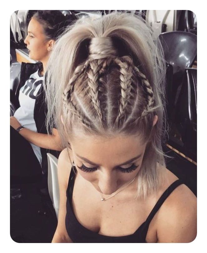 125 Cute Braided Ponytail Ideas For Spring With Fully Braided Mohawk Hairstyles (View 20 of 25)