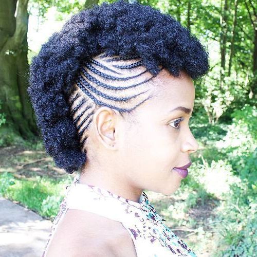 15 Fun, Fancy And Simple Natural Hair Mohawk Hairstyles Throughout Fancy Mohawk  Haircuts (View 25 of 25)