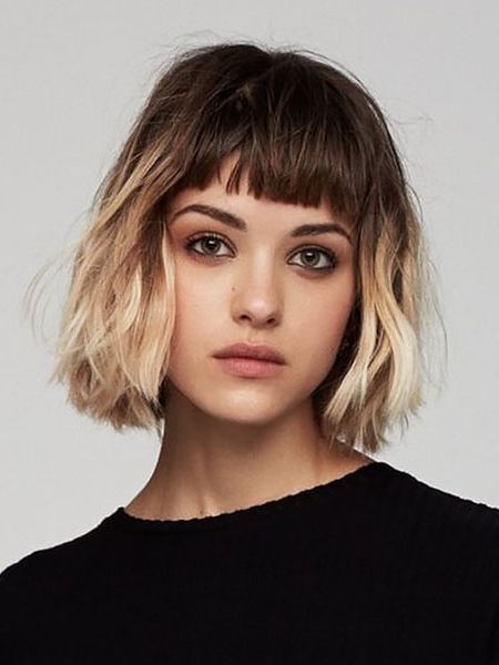 15 Most Attractive Short Wavy Hairstyles In 2019 – The Trend Intended For Blunt Wavy Bob Hairstyles With Center Part (Photo 17 of 25)