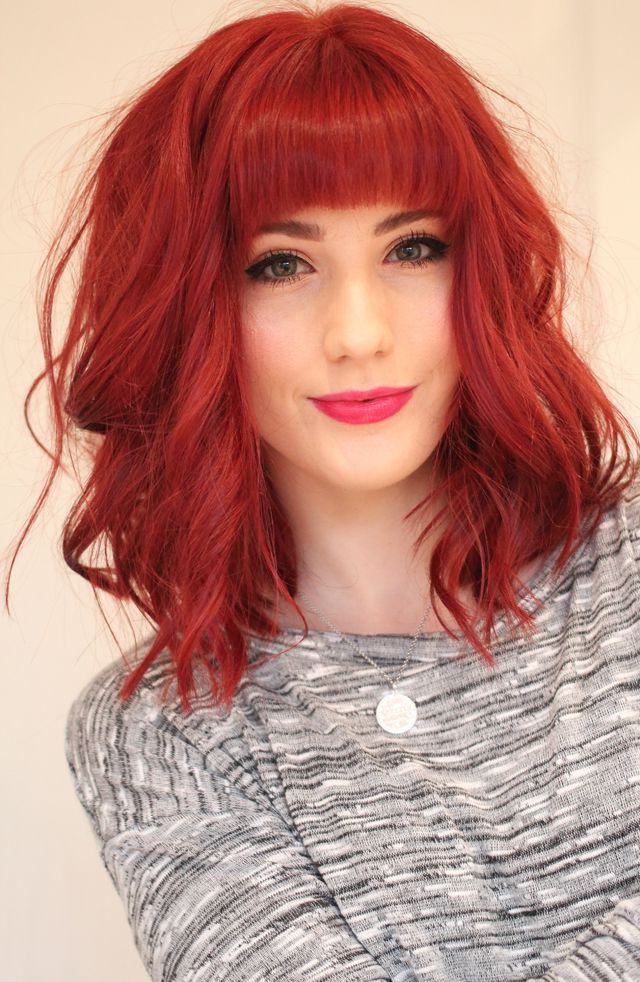 15 New Shoulder Length Bob Hairstyles | Short Red Hair, Hair For Medium Length Red Hairstyles With Fringes (View 2 of 25)
