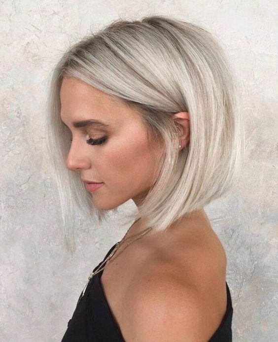 15 Trendy Short Blonde Hair Ideas – Styleoholic For Silver Short Bob Haircuts (View 8 of 25)