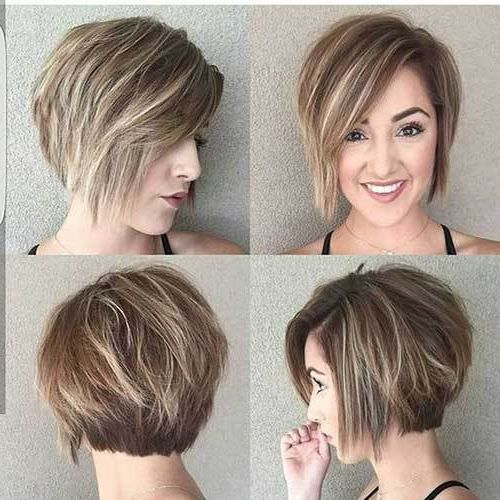 18 Fresh Layered Short Hairstyles For Round Faces – Crazyforus With Regard To Short Rounded And Textured Bob Hairstyles (Photo 7 of 25)