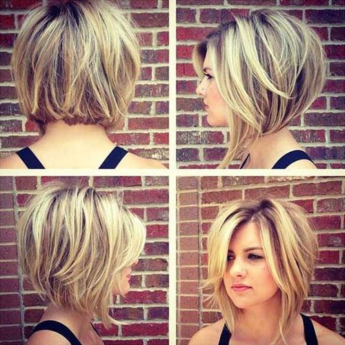 18 Fresh Layered Short Hairstyles For Round Faces – Crazyforus Within Short Rounded And Textured Bob Hairstyles (Photo 5 of 25)