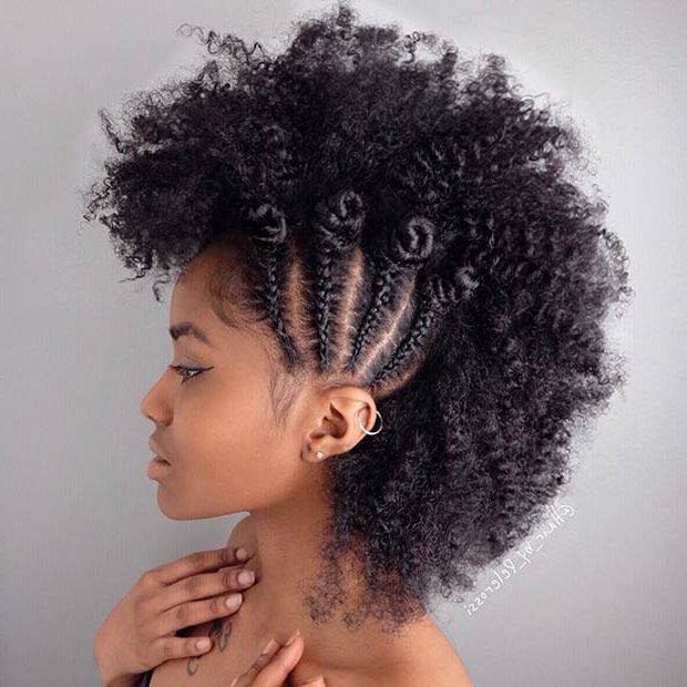 21 Chic And Easy Updo Hairstyles For Natural Hair | Stayglam In Faux Mohawk Hairstyles With Natural Tresses (Photo 18 of 25)