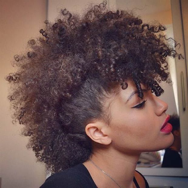 23 Faux Hawk Hairstyles For Women | Natural Hair Styles Intended For Curly Faux Mohawk Hairstyles (Photo 3 of 25)