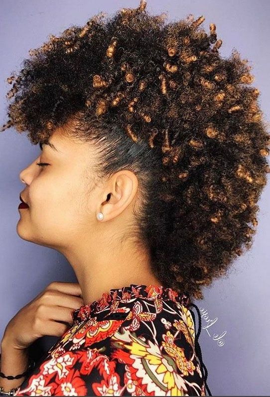 23 Mohawk Hairstyles For When You Need To Channel Your Inner With Natural Curly Hair Mohawk Hairstyles (Photo 4 of 25)