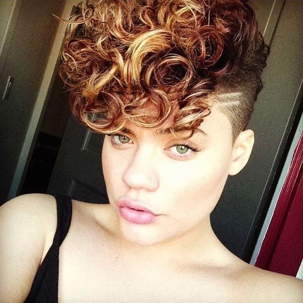 23 Most Badass Shaved Hairstyles For Women | Short Shaved Pertaining To Feminine Curly Mohawk  Haircuts (Photo 24 of 25)