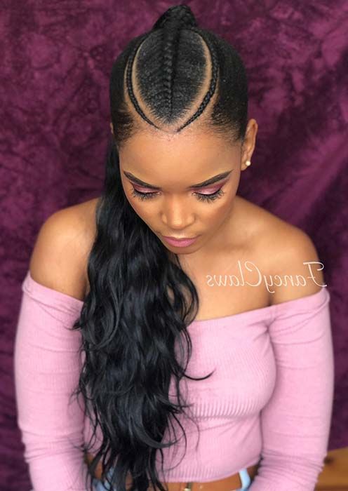23 New Ways To Wear A Weave Ponytail | Page 2 Of 2 | Stayglam Throughout Straight Side Ponytail Hairstyles With Center Part (Photo 9 of 25)