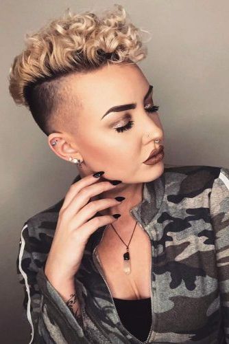 24 Cool And Daring Faux Hawk Hairstyles For Women – Crazyforus Regarding Short And Curly Faux Mohawk Hairstyles (View 8 of 25)