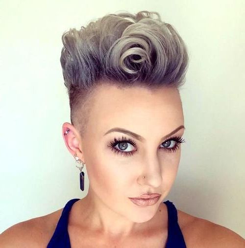 25 Exquisite Curly Mohawk Hairstyles For Girls And Women With Feminine Curls With Mohawk Haircuts (View 6 of 25)
