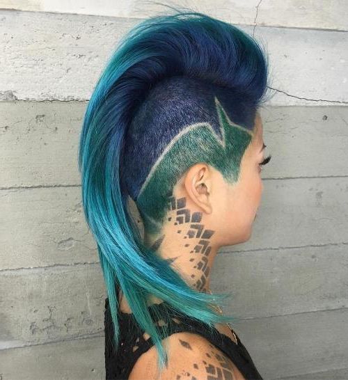 28+ Albums Of Blue Mohawk Hair | Explore Thousands Of New With Regard To Blue Hair Mohawk Hairstyles (Photo 25 of 25)