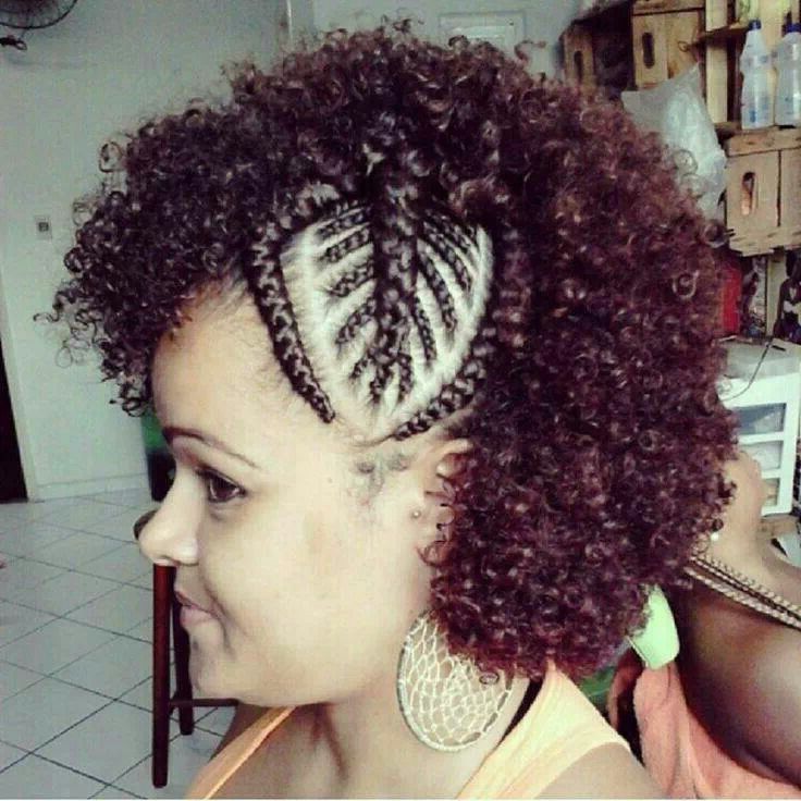 28+ Albums Of Braided Side Mohawk On Natural Hair | Explore With Regard To Side Braided Mohawk Hairstyles With Curls (View 9 of 25)