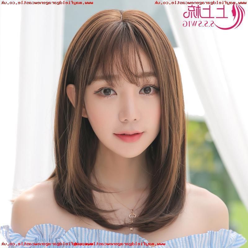 28+ Albums Of Shoulder Length Korean Bangs Hairstyle For Regarding Medium Length Bob Asian Hairstyles With Long Bangs (View 23 of 25)