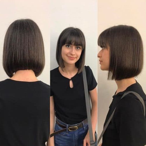 28 Perfect Hairstyles For Straight Hair (2019's Most Popular) Within Classy Bob Haircuts With Bangs (View 23 of 25)