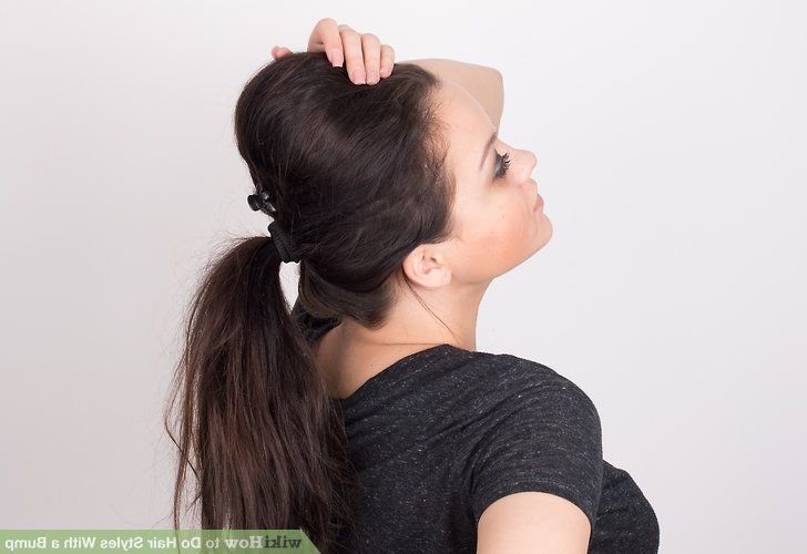 3 Ways To Do Hair Styles With A Bump – Wikihow Inside Stylish Updos With Puffy Crown And Bangs (View 18 of 25)