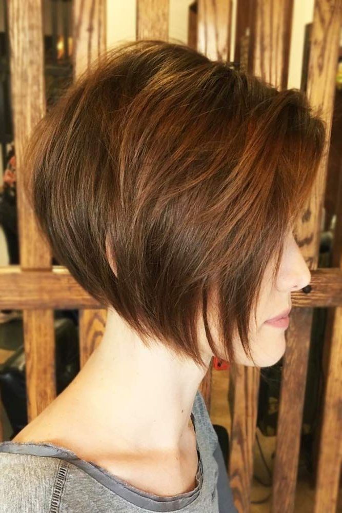 30 Hairstyles For Fine Hair To Put An End To Styling In Very Short Stacked Bob Hairstyles With Messy Finish (Photo 19 of 25)