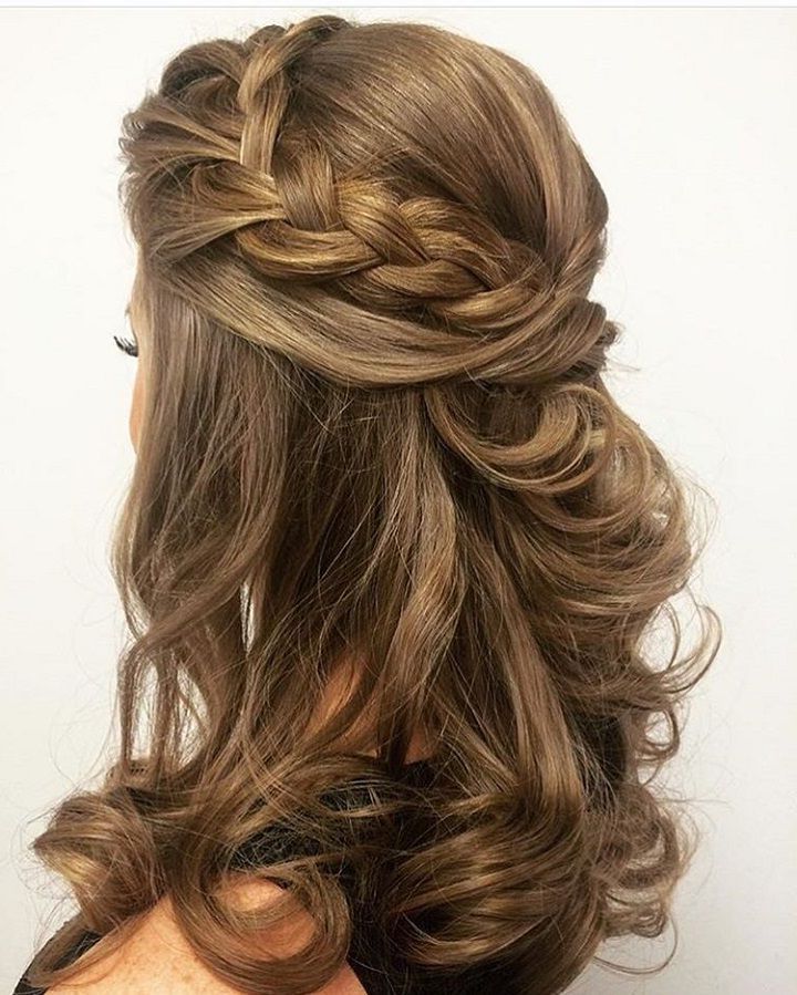 30 Half Up Half Down Wedding Hairstyles Ideas Easy | Wedding In Easy Side Downdo Hairstyles With Caramel Highlights (View 2 of 25)