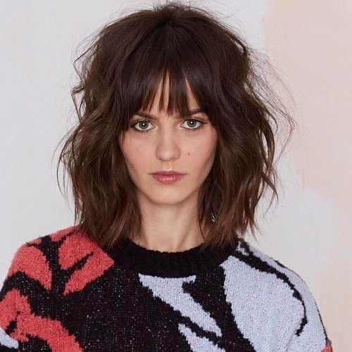 Featured Photo of 25 Best Shaggy Lob Hairstyles with Bangs