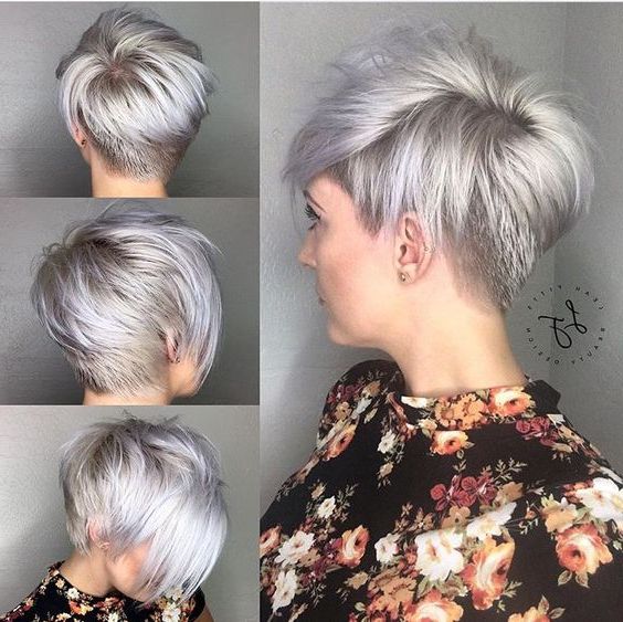 30 Trendy Stacked Hairstyles For Short Hair – Practicality With Regard To Silver Short Bob Haircuts (View 5 of 25)