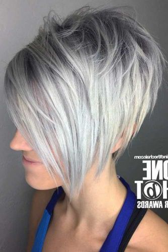 33 Short Grey Hair Cuts And Styles | Lovehairstyles Throughout Silver Short Bob Haircuts (View 6 of 25)