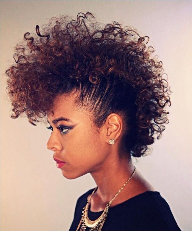 35 Great Curly Mohawk Hairstyles – Cuteness And Boldness Intended For Curly Faux Mohawk Hairstyles (Photo 9 of 25)